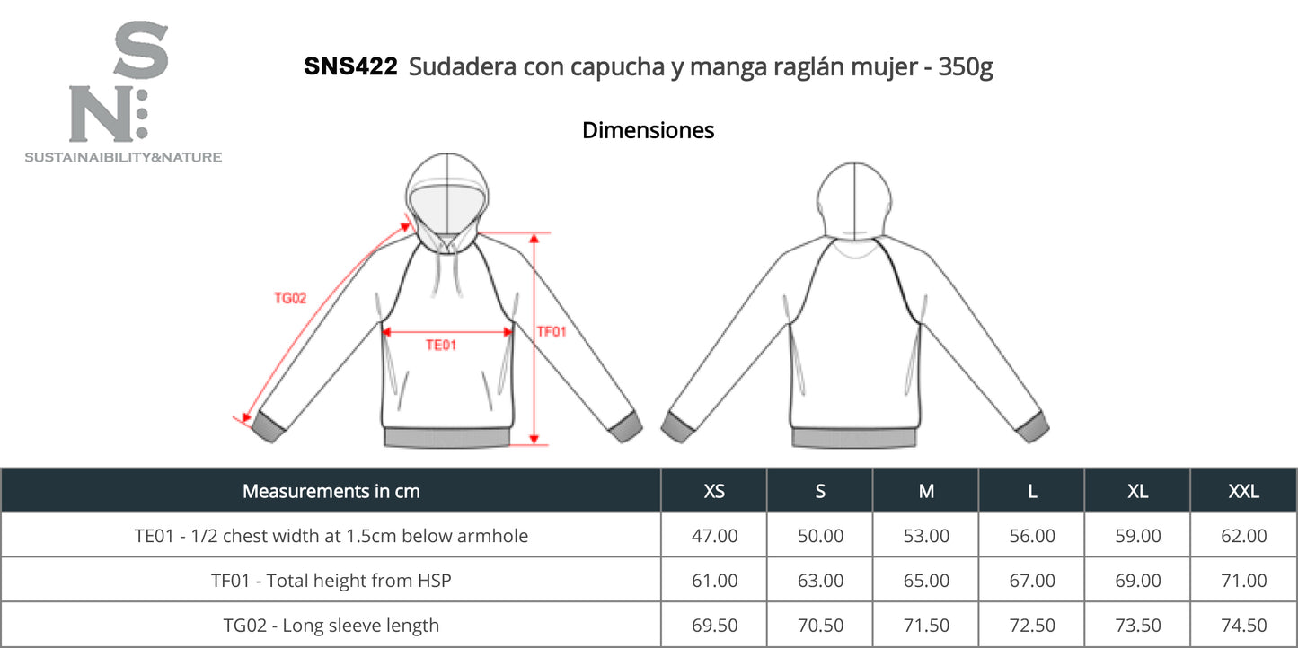 SUDADERA CON CAPUCHA DE ALGODÓN ORGÁNICO Y POLIÉSTER RECICLADO.MUJER