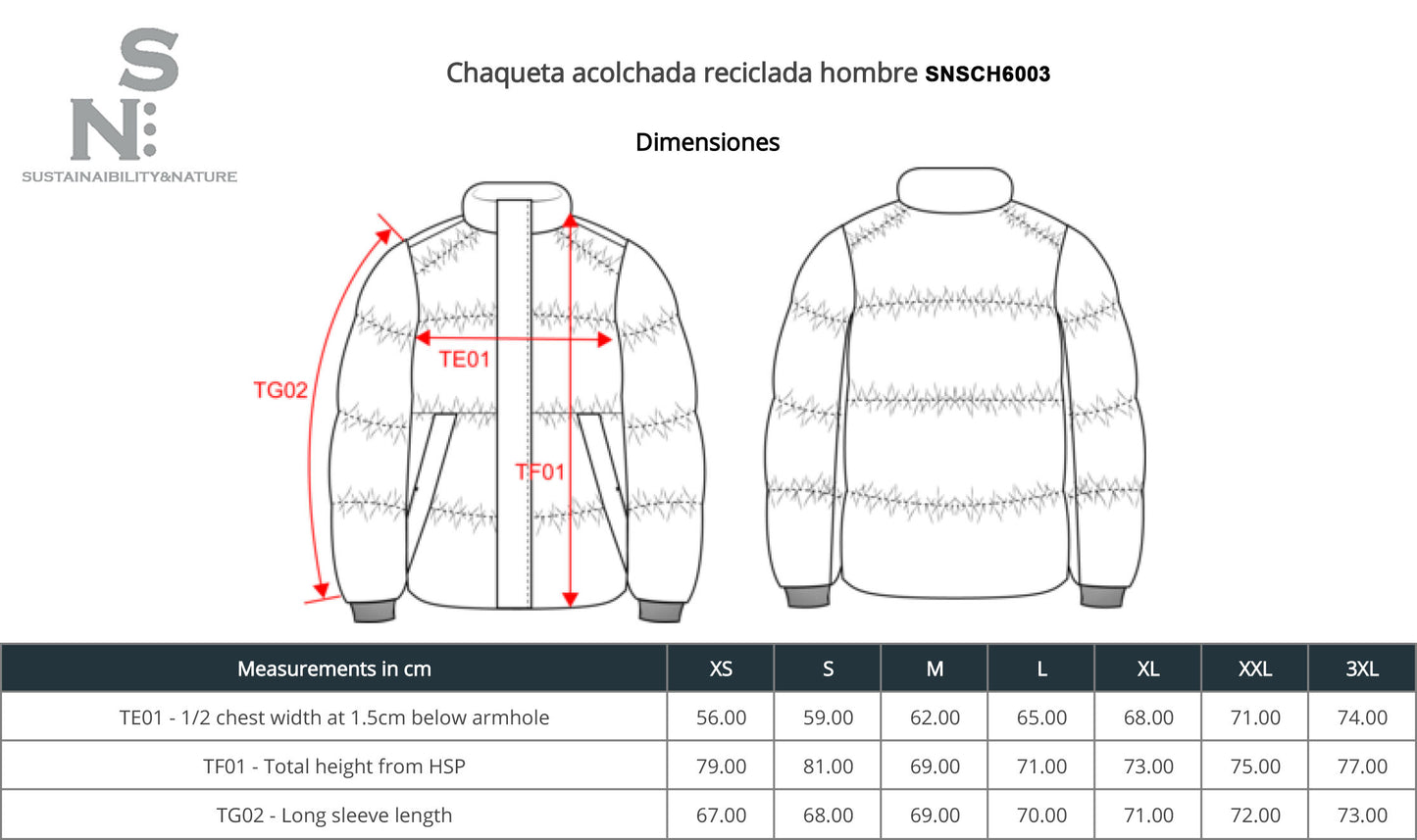 CHAQUETA ACOLCHADA RECICLADA.HOMBRE