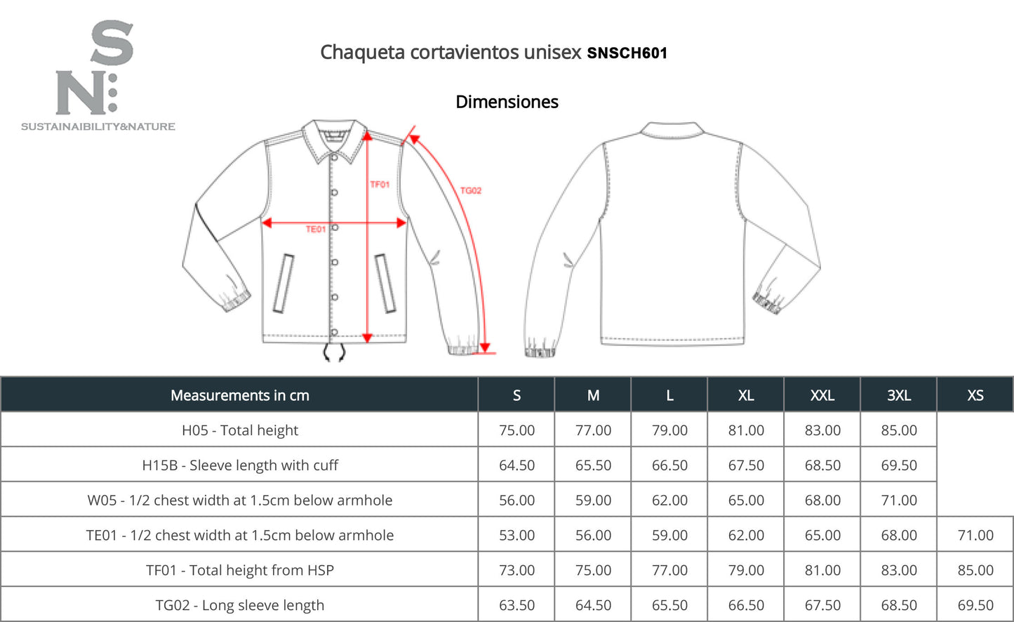 CHAQUETA CORTAVIENTOS.UNISEX